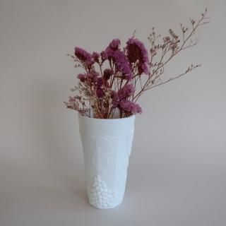 Vintage milk glass flower vase/ӥơ ߥ륯饹 ե١//֥顼(886)