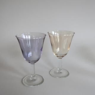 Vintage PurpleYellow Glass Pair Set/ӥơ ѡץ 饹 ڥå(890)