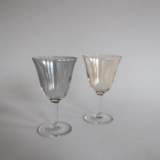 Vintage SmokeYellow Glass Pair Set/ӥơ ⡼ 饹 ڥå(891)