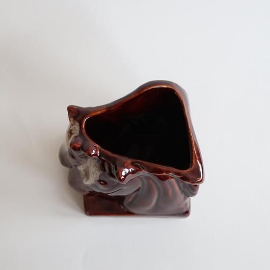 Vintage Ceramic Flower Vase Horse motif/ビンテージ 陶器 馬
