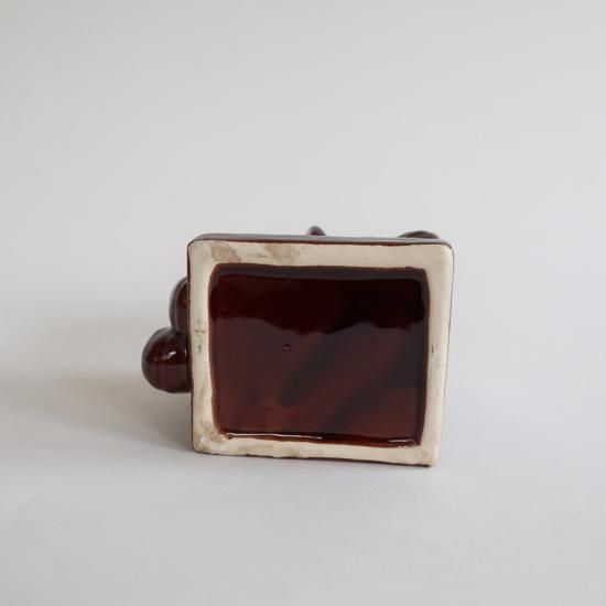 Vintage Ceramic Flower Vase Horse motif/ビンテージ 陶器 馬モチーフ