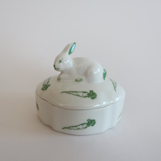 vintage Ceramic Rabbit Mini Accessory case /ビンテージ 陶器 ウサギ 