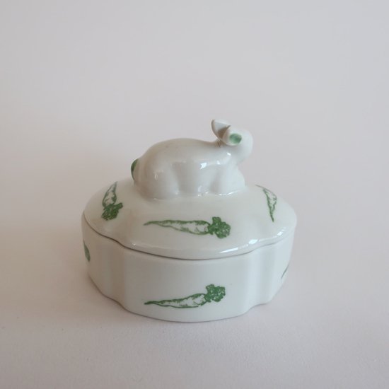 vintage Ceramic Rabbit Mini Accessory case /ビンテージ 陶器 
