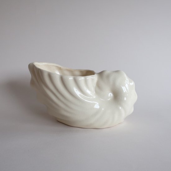 Vintage Ceramic Flower Vase Shell motif/ビンテージ 陶器 貝モチーフ