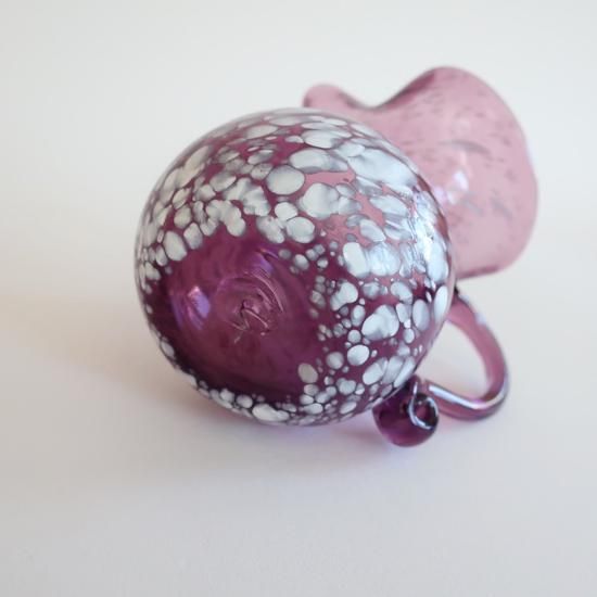 Vintage purple marble glass flower vase/ビンテージ パープル Vintage purple marble glass flower vase/ビンテージ パープル