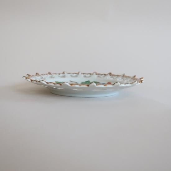 vintage ceramic plate fruits/ビンテージ 陶器 プレート/皿/絵 vintage ceramic plate fruits/ビンテージ 陶器 プレート/皿/絵