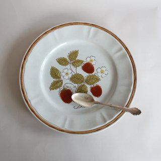 vintage 70's 'Berries 'n Cream' plate made in japan/ビンテージ Americana Heartside社 プレート/皿/Lサイズ(795:)