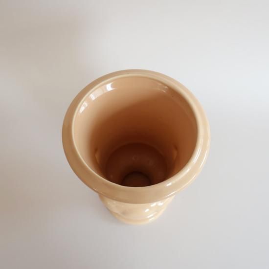 Vintage 40's Abingdon Pottery Ceramic beige Flower Vase