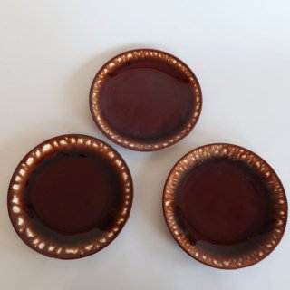 vintage USA Brown Drip Glaze ceramic plate/ӥơ ƫ   ץ졼/(956)