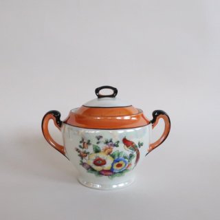 Vintage Made in JAPAN Sugar Pot/ビンテージ 陶器 オリエンタル シュガーポット(979)