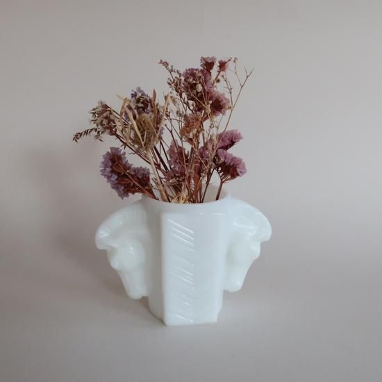 花瓶 フランス フラワーベース　ミルクガラス 花瓶 フランス フラワーベース ミルクガラス