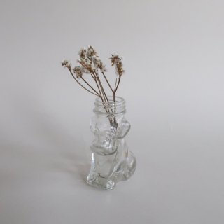 Vintage dog bottle mini glass vase/ӥơ ե饹ܥȥ ߥ ե١ /ִ/(986)