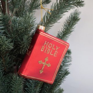 USA Christmas ornament Holly Bible/クリスマス オーナメント 聖書(XO10)