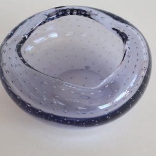 Vintage MURANO glass ash tray/ビンテージ ムラノガラス アッシュトレー/灰皿 ムラーノグラス(996)