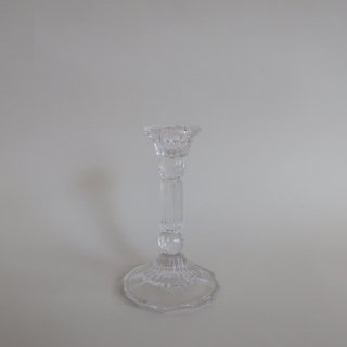 vintage clear glass candle holder/ӥơ ɥ ۥ(C)M/(A001)