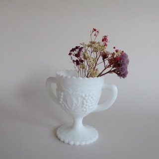 Vintage Milk glass Sugar pot (grape)/ӥơ ߥ륯饹 奬ݥå(A005)