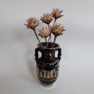 Vintage Ceramic BlackGold Flower Vase/ӥơ ƫ ֥åߥ ե١/(A008)