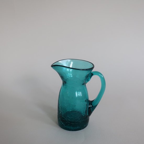 Vintage mini blue glass flower vase/ビンテージ ブルー ガラス ミニ