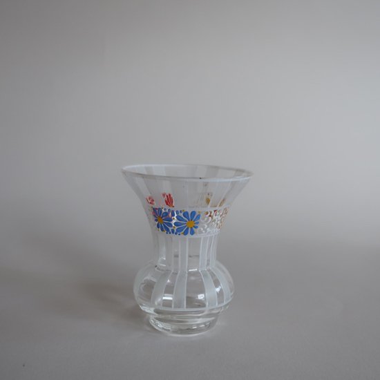 Vintage mini glass flower vase/ビンテージ ハンドペイント ミニ 