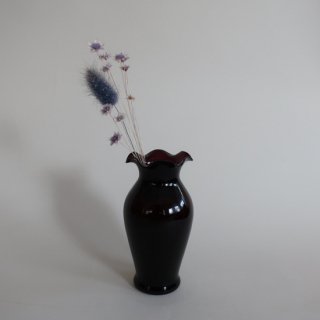 Vintage purple glass  small flower vase/ビンテージ パープル ガラス スモールフラワーベース /花器/一輪挿し(A033)