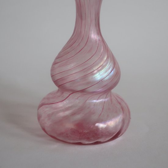 Vintage pink marble glass small flower vase/ビンテージ ピンク 