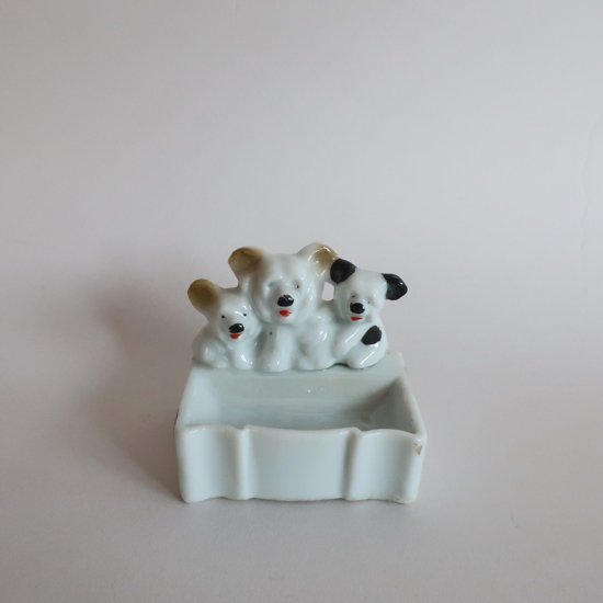 Vintage Ceramic Dog Mini Accessory Tray /ビンテージ 陶器 犬