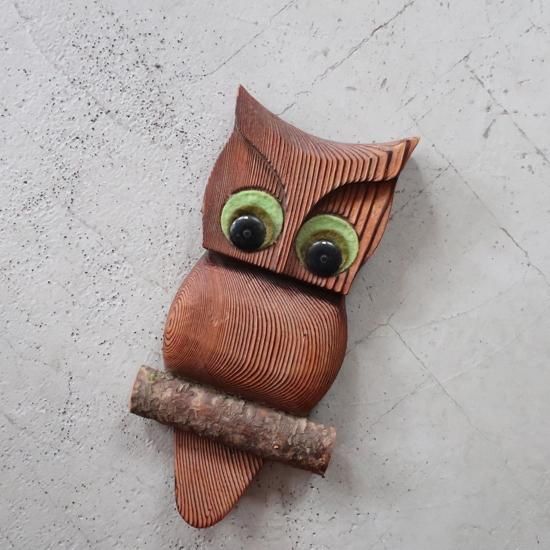 【1970s USA vintage】HOMCO フクロウ ウォールデコ　壁掛け 70s USA vintage】HOMCO Owl Wall Deco フクロウ 壁飾り – 雑貨