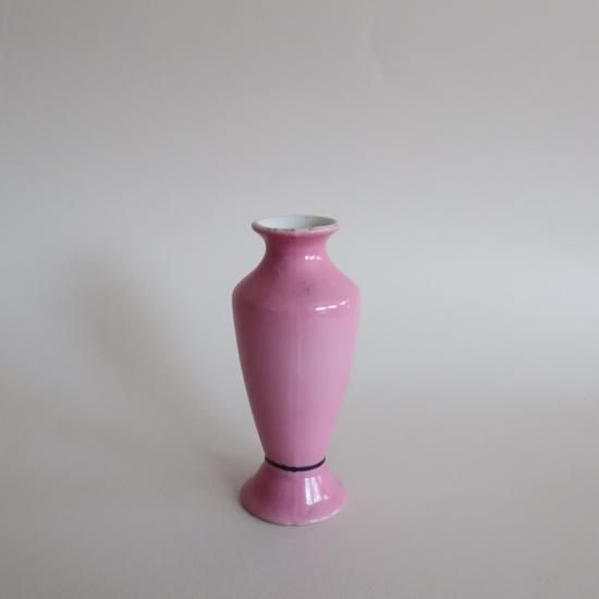 Vintage Pink Ceramic Mini Flower Vase/ビンテージ 陶器 ピンク ミニ