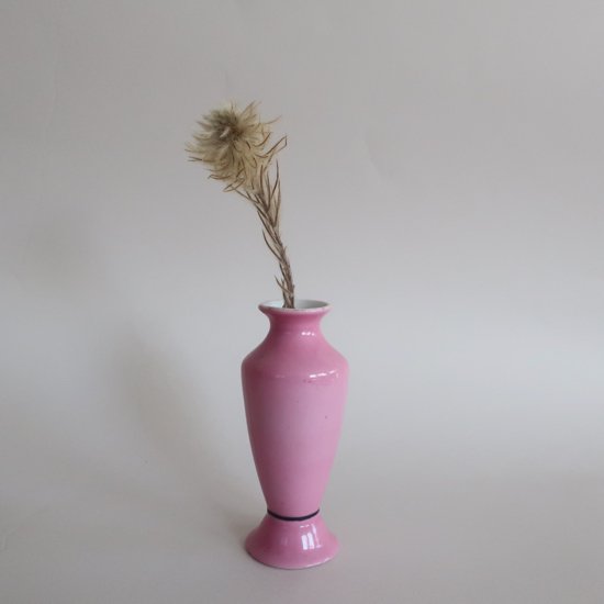 Vintage Pink Ceramic Mini Flower Vase/ビンテージ 陶器 ピンク ミニ 