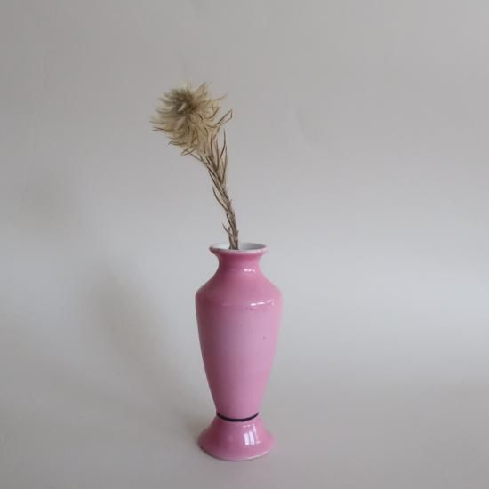 Vintage Pink Ceramic Mini Flower Vase/ビンテージ 陶器 ピンク ミニ 