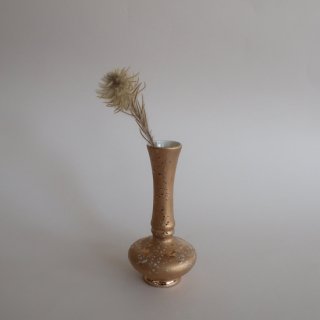 Vintage 50's gold ceramic mini flower vase/ӥơ  ߥ ե١/ޤ (A073)