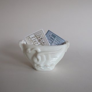 Vintage Milk Glass swan pot/ӥơ ߥ륯 饹 Ļ ܥ/ʪ(A088)