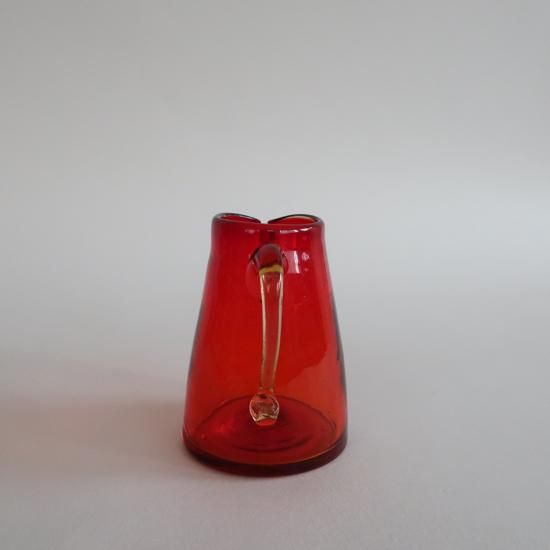 花瓶 赤 レッド フラワーベース ヴィンテージ Vintage mini red glass flower vase/ビンテージ レッド ガラス