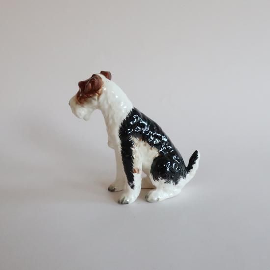 いぬ　犬　陶器　手描き　置物　インテリア　ビンテージ　工芸品　美術品　N2