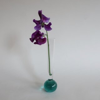 Vintage 1950s bubbles glass flower vase/ビンテージ バブルベース フラワーベース /花器/一輪挿し(A100)