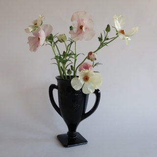 1930's Black milk glass flower vase/饹ե١/(A104)