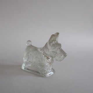 vintage glass dog object/ӥơ 饹  ֥/ʪ(A112)