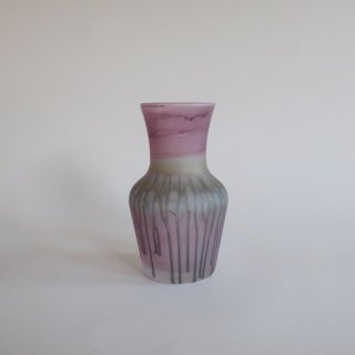 Vintage rueven glass painted vase/ビンテージ ルーベンガラス フラワーベース /花器/花瓶(A119)