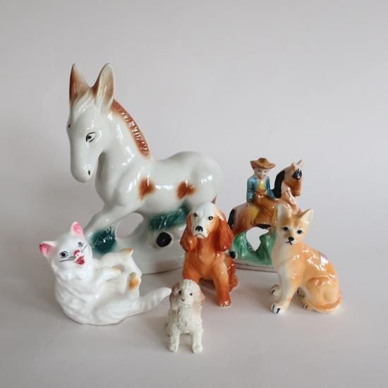 vintage Ceramic Donkey Object/ビンテージ 陶器製 ロバ