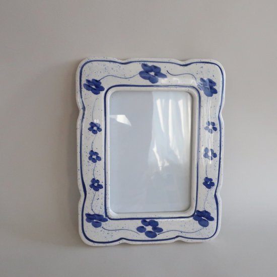 vintage ceramic photo frame/ビンテージ 陶器 フォトフレーム/写真
