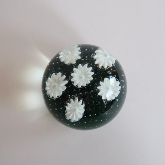 Vintage PAPER WEIGHT Flower×Green/ビンテージ 花×グリーン ペーパー