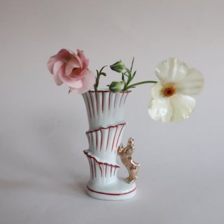 Vintage Ceramic Mini Flower Vase Dog Motif/ビンテージ 陶器 ダックス ミニ フラワーベース/花瓶(A143)