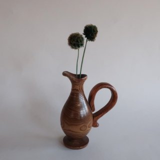 Vintage wood flower vase/ビンテージ 木製 フラワーベース /花器/一輪挿し(A168)