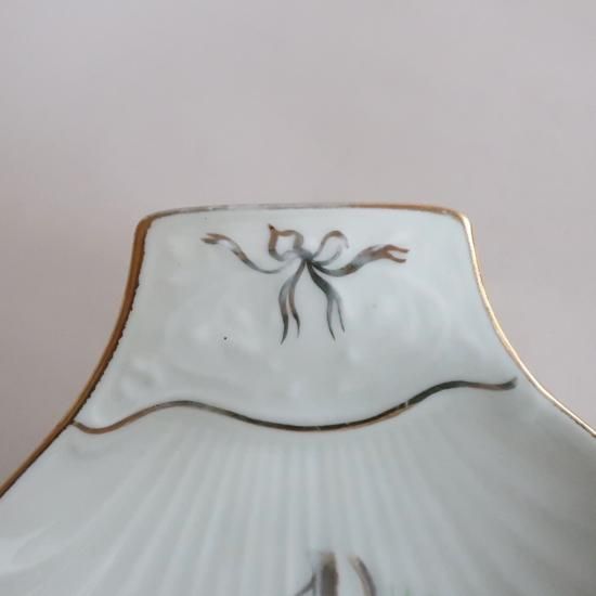 Vintage Ceramic Shell × Bird Motif Tray/ビンテージ France製