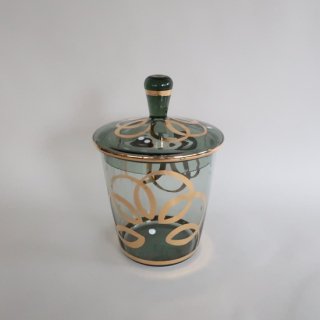 Vintage Smoke Glass canister/ӥơ ⡼饹 ˥ ݥå/ʪ(A181)