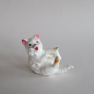 vintage ceramic cat object/ビンテージ 陶器製 ねこ オブジェ/置物(A184)