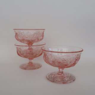 Vintage Pink Sherbert Glass/Ice cream cup/ӥơ 㡼٥å 饹 ꡼५å(A192)