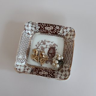 Antique Blair & Co Ceramic mini square dish /ƥ ꥹ ƫ  ߥ˥ץ졼 (A200)