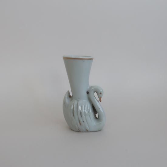 Vintage ceramic mini swan flower vase/ビンテージ 陶器 ミニ