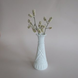 Vintage milk glass flower vase/ビンテージ ミルクガラス フラワーベース/花器/花瓶(A211)